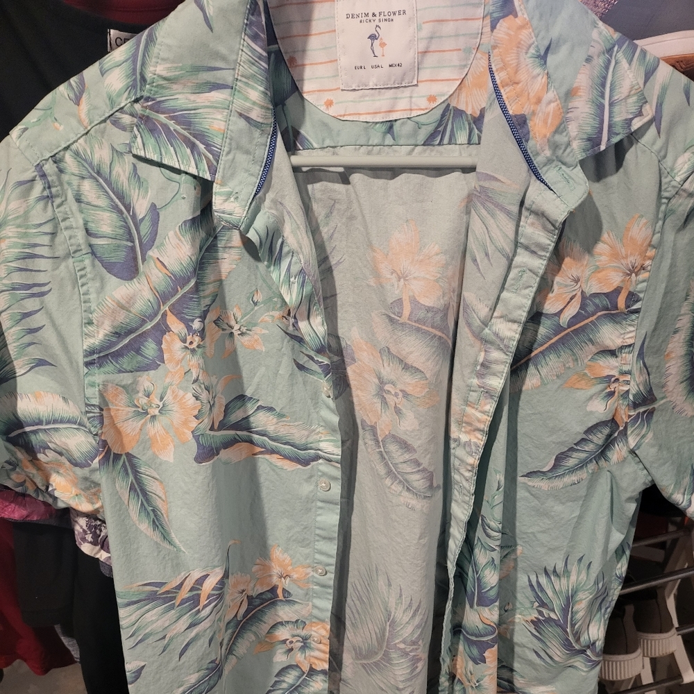 Large, Denim & Flower